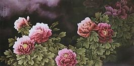 滿屏花開背景墻素材