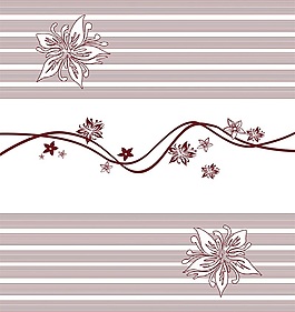 素色小花室內(nèi)移門創(chuàng)意畫