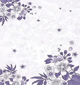 素雅花朵室內(nèi)移門創(chuàng)意畫