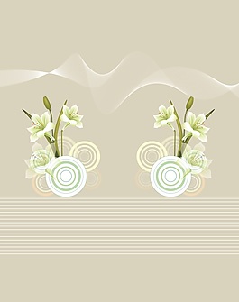 典雅花朵室內(nèi)移門創(chuàng)意畫