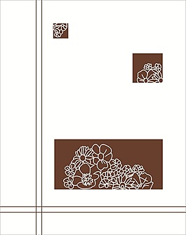 素雅花紋室內(nèi)移門創(chuàng)意畫