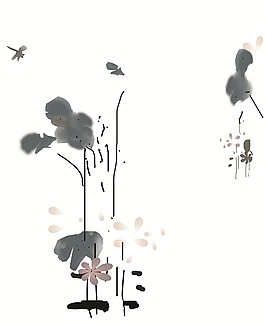 水墨画室内移门创意画