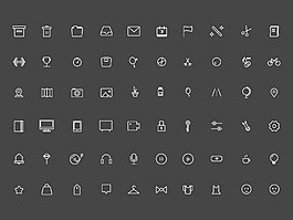 60個線性icon圖標sketch素材