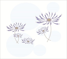 素雅花朵圖案室內(nèi)移門創(chuàng)意畫