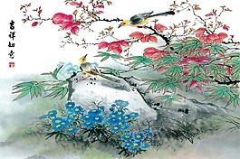 中式風(fēng)吉祥如意效果背景墻