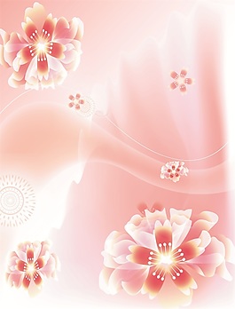 粉色花花室內(nèi)移門創(chuàng)意畫