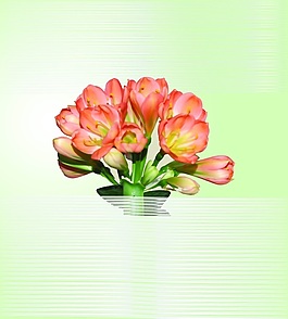 简单花束室内移门创意画