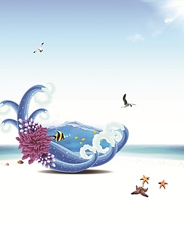 海阔天空室内移门创意画