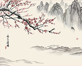喜上眉梢背景墻