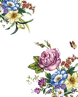 蝶戀花室內(nèi)移門創(chuàng)意畫