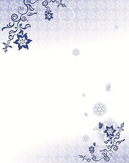 素雅藍(lán)色花朵移門創(chuàng)意畫