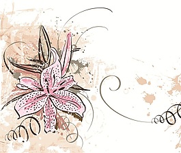 抽象花朵室內(nèi)移門(mén)創(chuàng)意畫(huà)