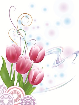 浪漫郁金香室內(nèi)移門創(chuàng)意畫