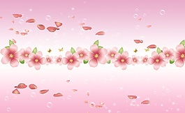 粉色梦幻花朵漂亮移门图