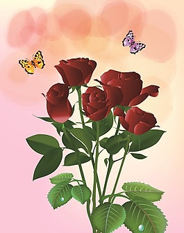 室內(nèi)移門蝶戀花創(chuàng)意畫