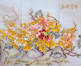 彩繪花開富貴圖片下載