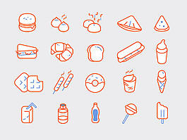 食品圖標(biāo)sketch素材