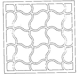 不規(guī)則方形花紋鏤空黑白圖案