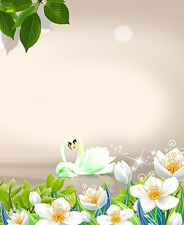 溫馨百合花花朵移門裝飾畫