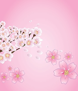 粉色桃花夢幻移門裝飾畫