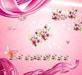 室內(nèi)移門創(chuàng)意畫花朵下載