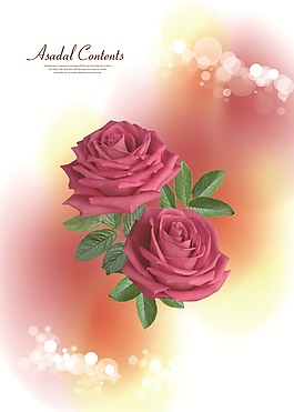 粉色梦幻玫瑰花漂亮移门图