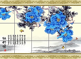 拼圖藍(lán)色的花高清大圖下載