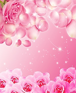 玫瑰花雨室內(nèi)移門創(chuàng)意畫
