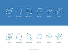 音乐图标sketch素材