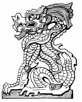 中式图案龙纹座龙