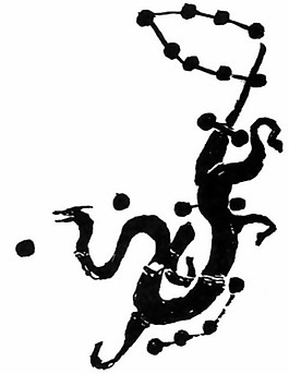中式圖案龍紋黑白圖