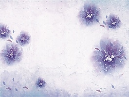 紫色花朵現(xiàn)代簡(jiǎn)約風(fēng)格背景墻