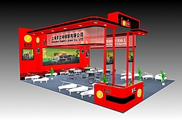 科技公司展覽展廳模型
