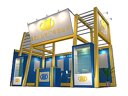 黃色設備展覽展示3DMAX模型