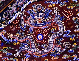 龍騰虎躍布紋貼圖