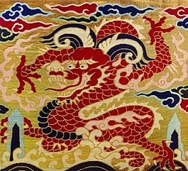 龍騰虎躍中式布紋貼圖