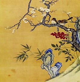 喜鹊枝头报喜装饰画效果图