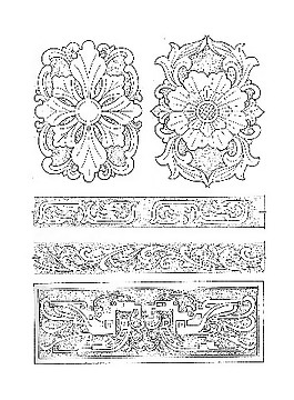 中式木家具雕花分層圖