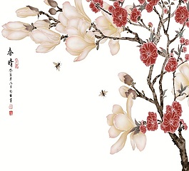 玉蘭瓷磚背景墻帶路徑
