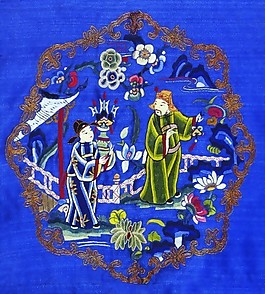 中式元素布紋貼圖朝拜
