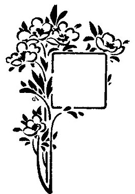 時(shí)尚花紋設(shè)計(jì)黑白邊框