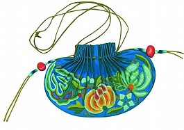 中式蓮花荷包圖