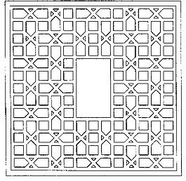現(xiàn)代花紋鏤空黑白圖案