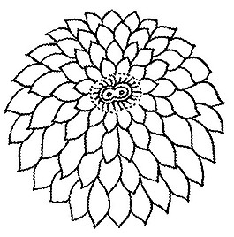 中式吉祥黑白圖蓮花
