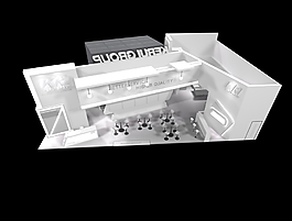 白色建材五金展覽模型