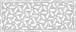 V字立體花紋鏤空黑白圖案