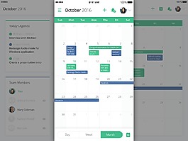 日歷應(yīng)用界面Sketch素材