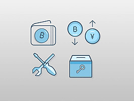 比特幣銀行圖標(biāo)sketch素材