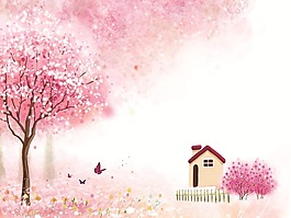 春天室內(nèi)瓷磚背景墻