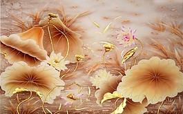 蓮花室內(nèi)瓷磚背景墻